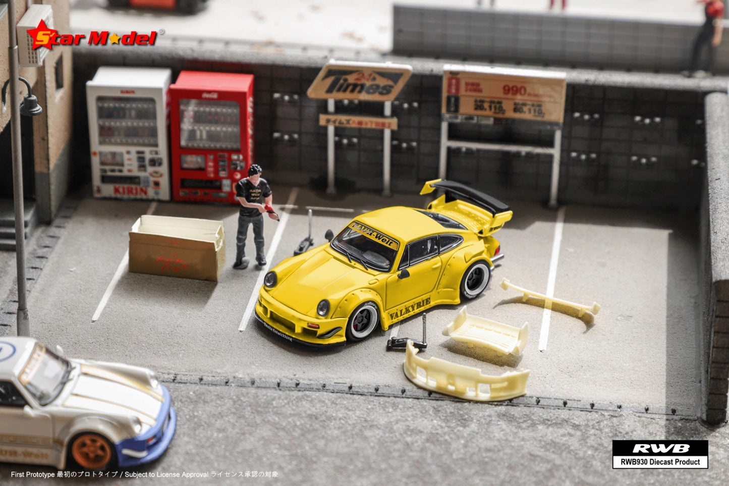 Star Model 1/64 Porsche 911 RWB 930 GT Wing