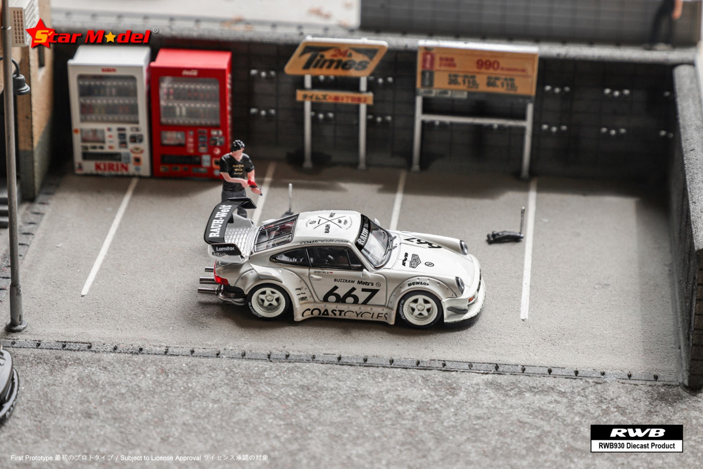 Star Model 1/64 Porsche 911 RWB 930 GT Wing