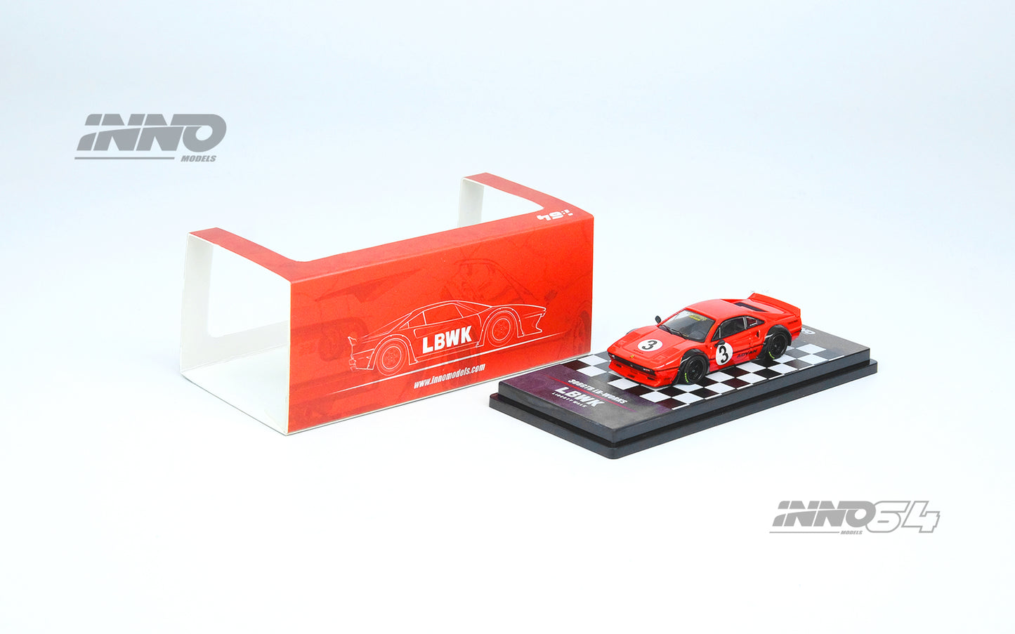Inno64 Ferrari 308 GTB Liberty Walk in Red
