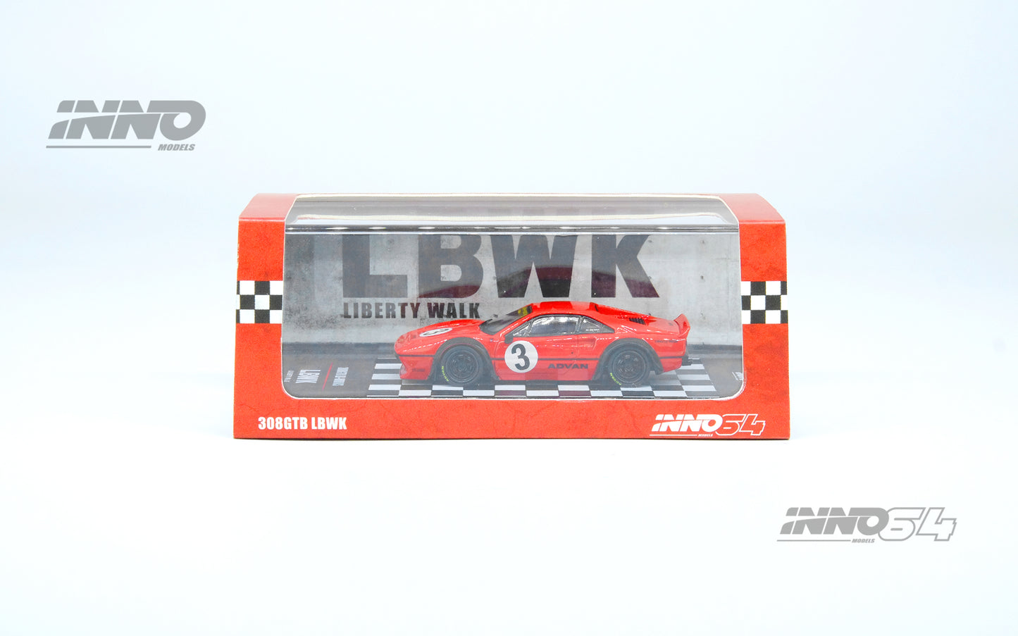 Inno64 Ferrari 308 GTB Liberty Walk in Red