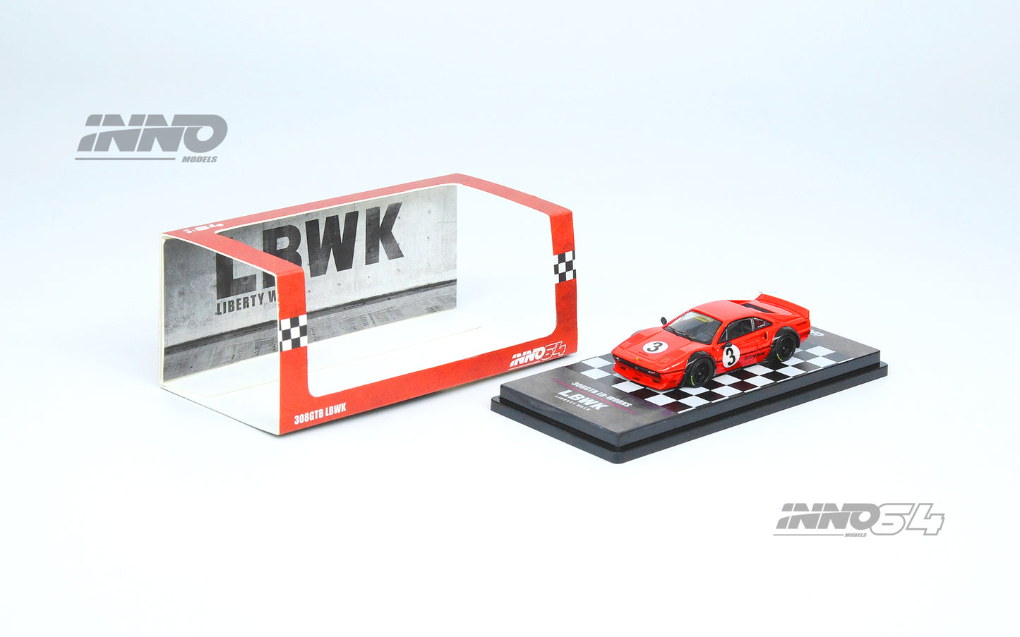 Inno64 Ferrari 308 GTB Liberty Walk in Red