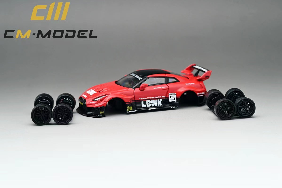 CM Model 1/64 Nissan 35GTRR LBWK Super Silhouette Red #5