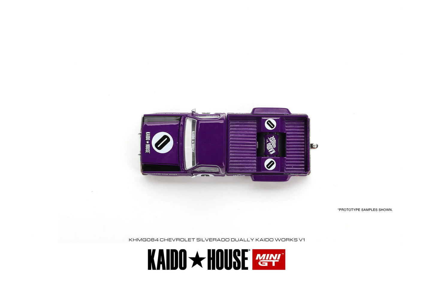 Mini GT x Kaido House 1983 Chevy Silverado Dually V1 in Purple
