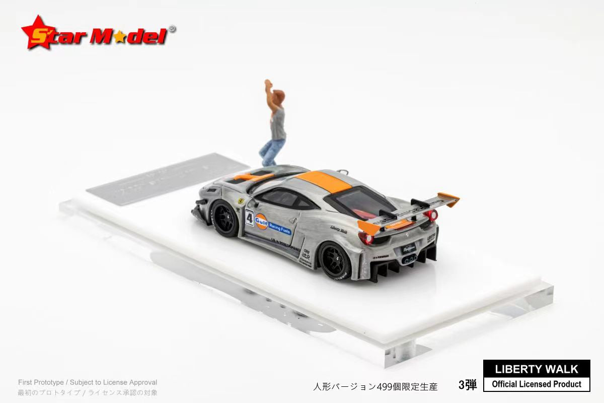 Star Model 1/64 LBWK LB-Silhouette WORKS Ferrari 458GT in Raw Gulf Livery