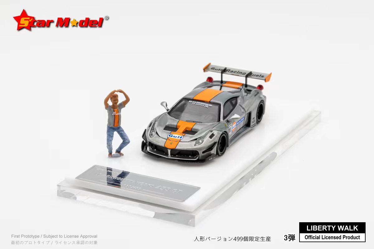 Star Model 1/64 LBWK LB-Silhouette WORKS Ferrari 458GT in Raw Gulf Livery
