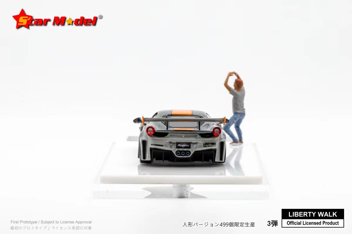 Star Model 1/64 LBWK LB-Silhouette WORKS Ferrari 458GT in Raw Gulf Livery