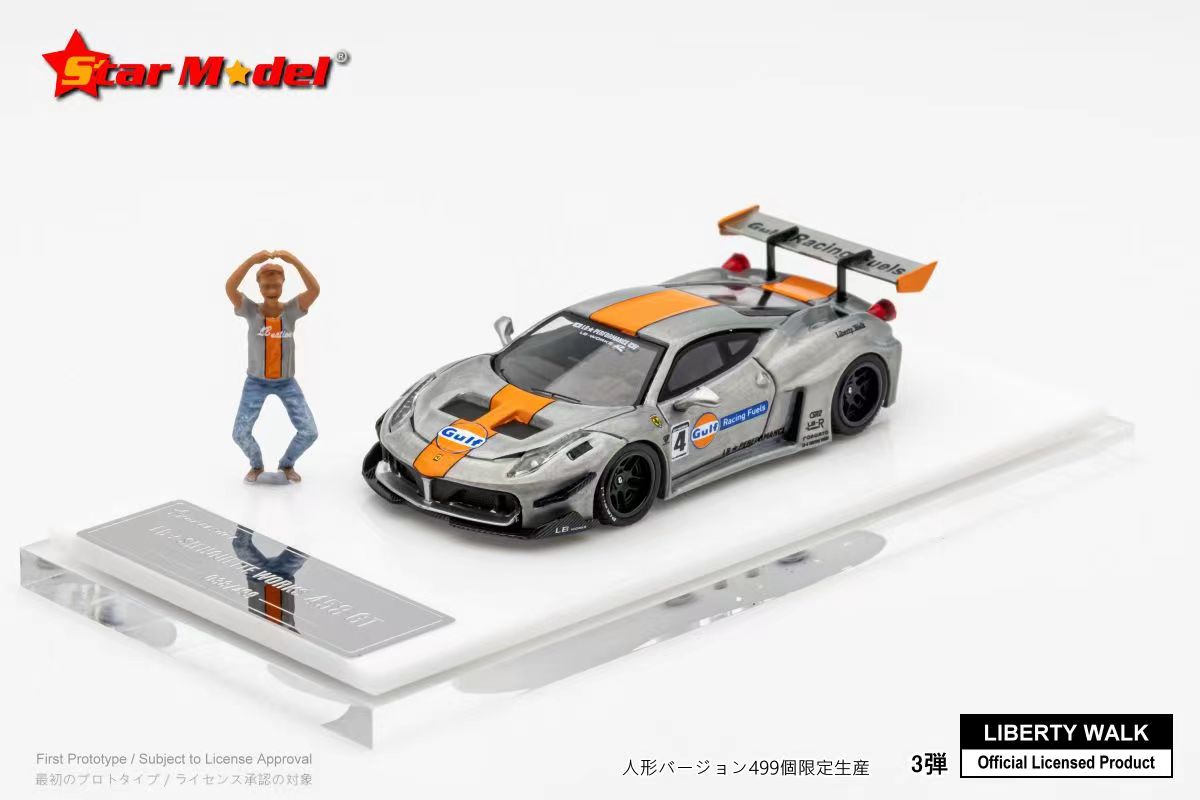 Star Model 1/64 LBWK LB-Silhouette WORKS Ferrari 458GT in Raw Gulf Livery