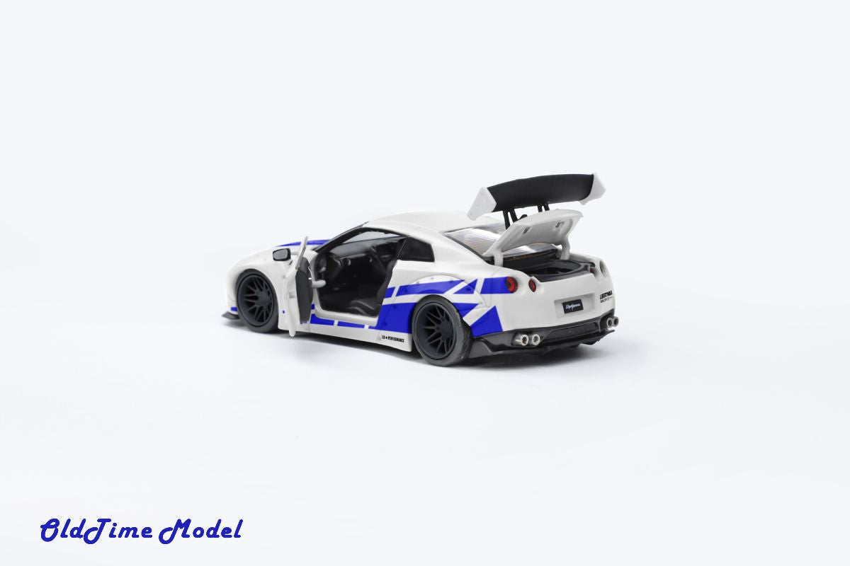 Old Time 1/64 LB-Works Nissan GT-R (R35) in White