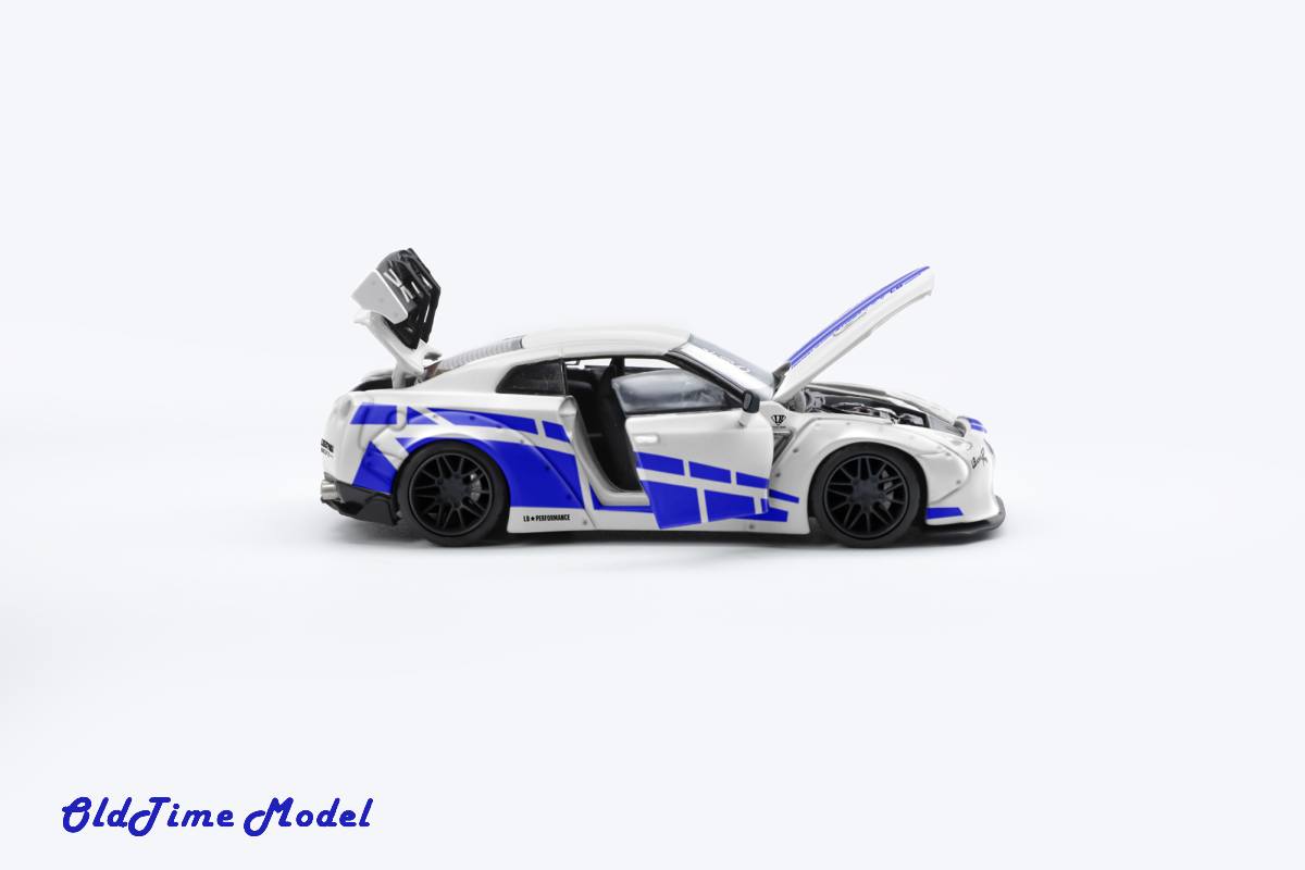Old Time 1/64 LB-Works Nissan GT-R (R35) in White