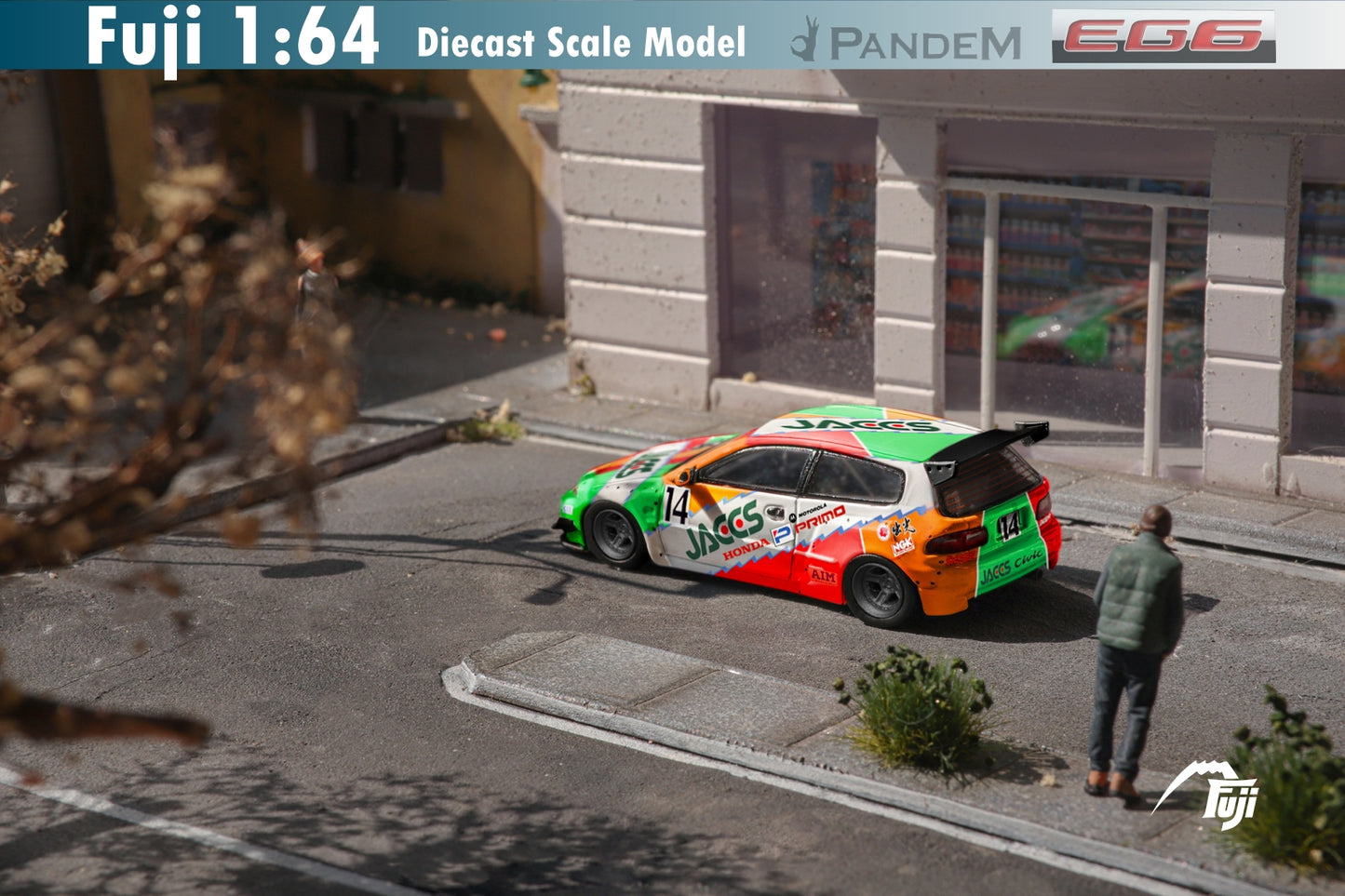 Fuji 1/64 Honda Civic (EG6) Rocket Bunny in #14 JACCS Livery