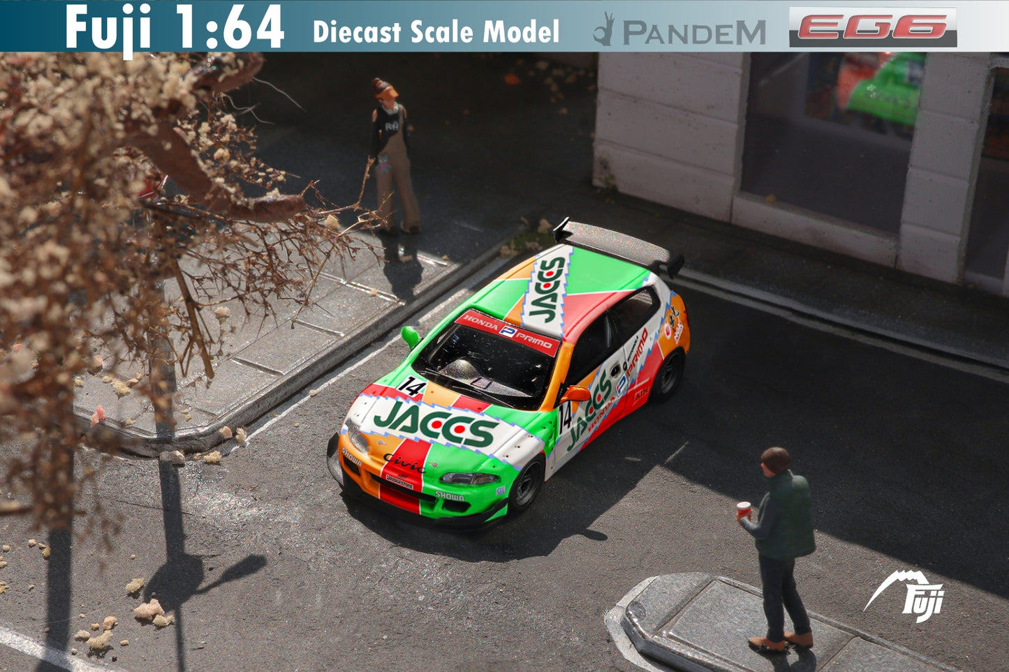 Fuji 1/64 Honda Civic (EG6) Rocket Bunny in #14 JACCS Livery