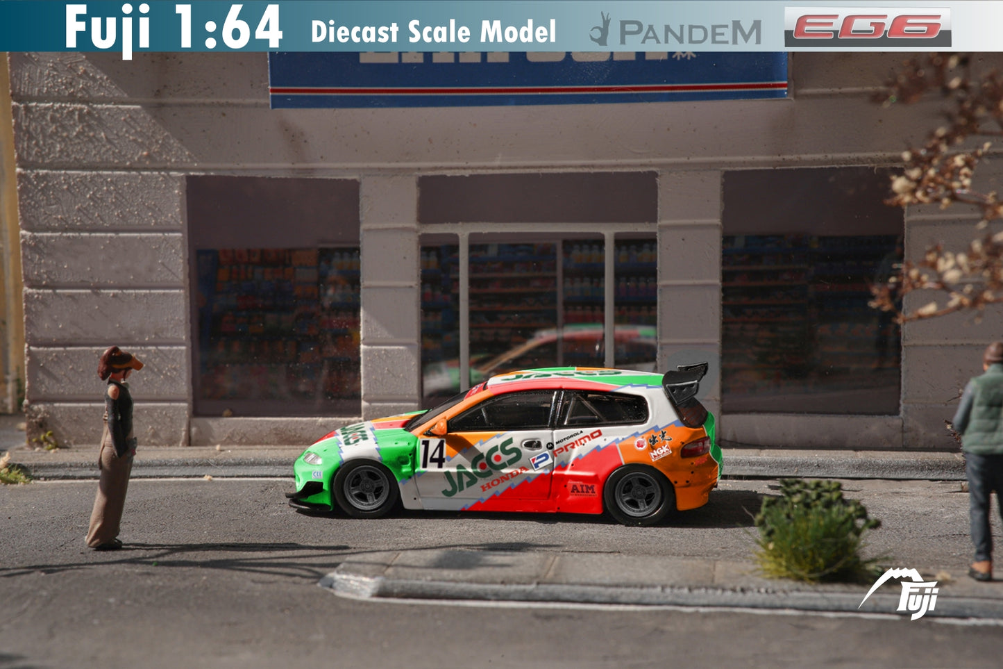 Fuji 1/64 Honda Civic (EG6) Rocket Bunny in #14 JACCS Livery