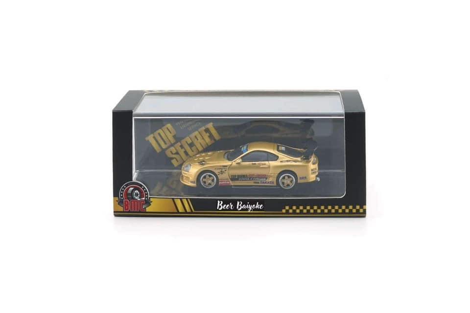 BM Creations 1/64 Toyota Supra (JZA80) x Top Secret in Gold - Thailand Exclusive