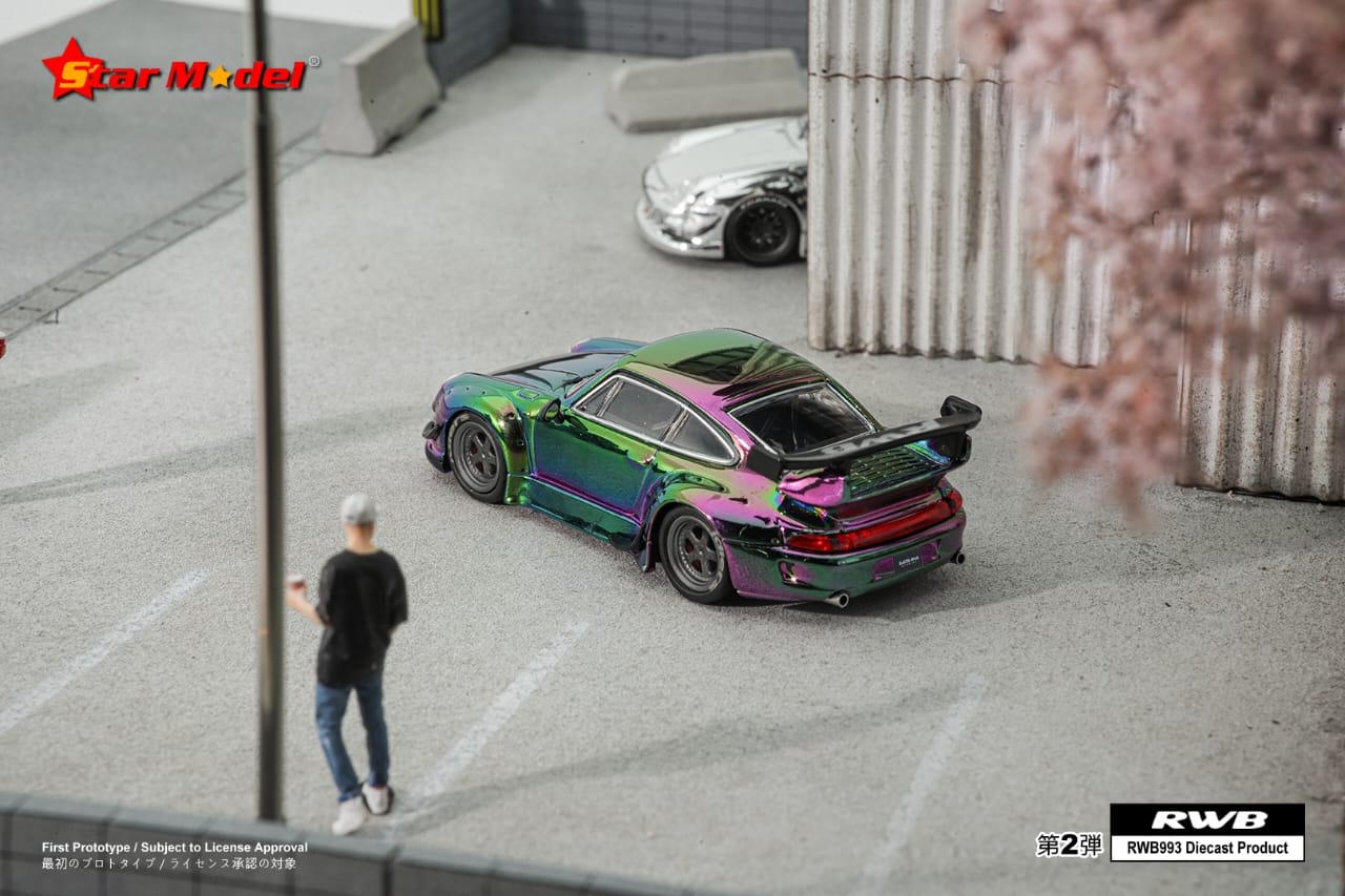 Star Model 1/64 Porsche 911 RWB 964 & RWB 993 GT Wing