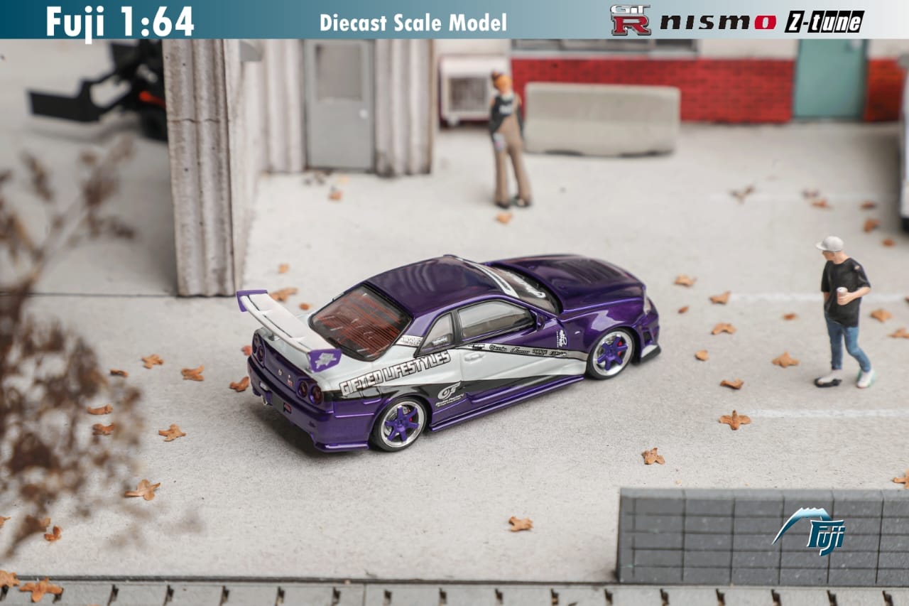 Fuji 1/64 Nissan GT-R (R34) Nismo Z-Tune High Wing "Gifted"