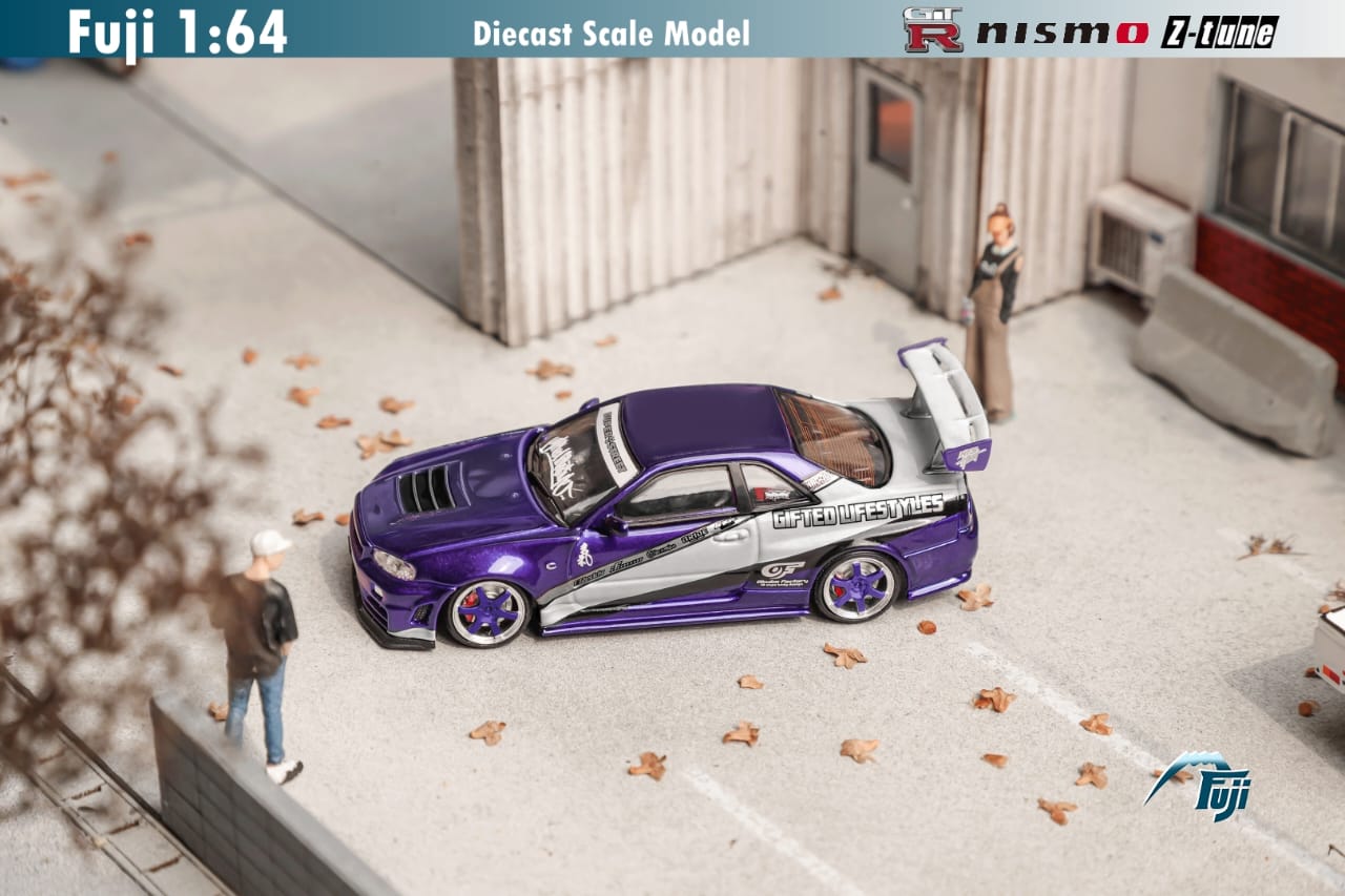 Fuji 1/64 Nissan GT-R (R34) Nismo Z-Tune High Wing "Gifted"