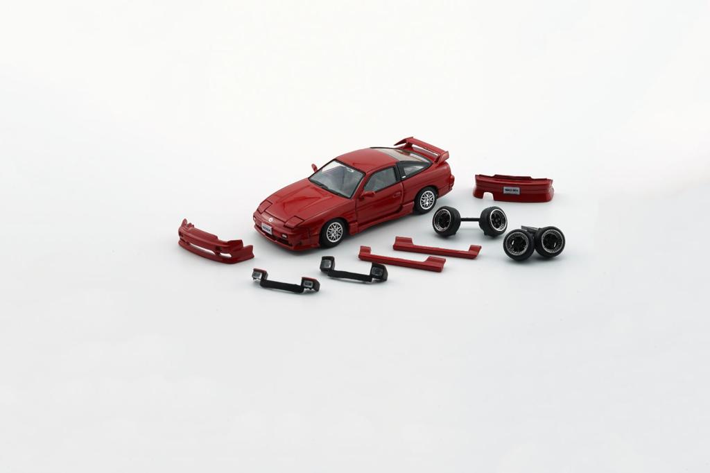 BM Creations 1/64 Nissan Silvia 180SX in Red (RHD Version)