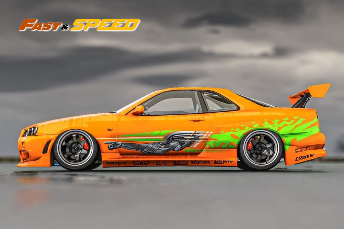 Fast Speed 1/64 Nissan Skyline GT-R (R34) Z-Tune High Wing Edition Fast & Furious Livery