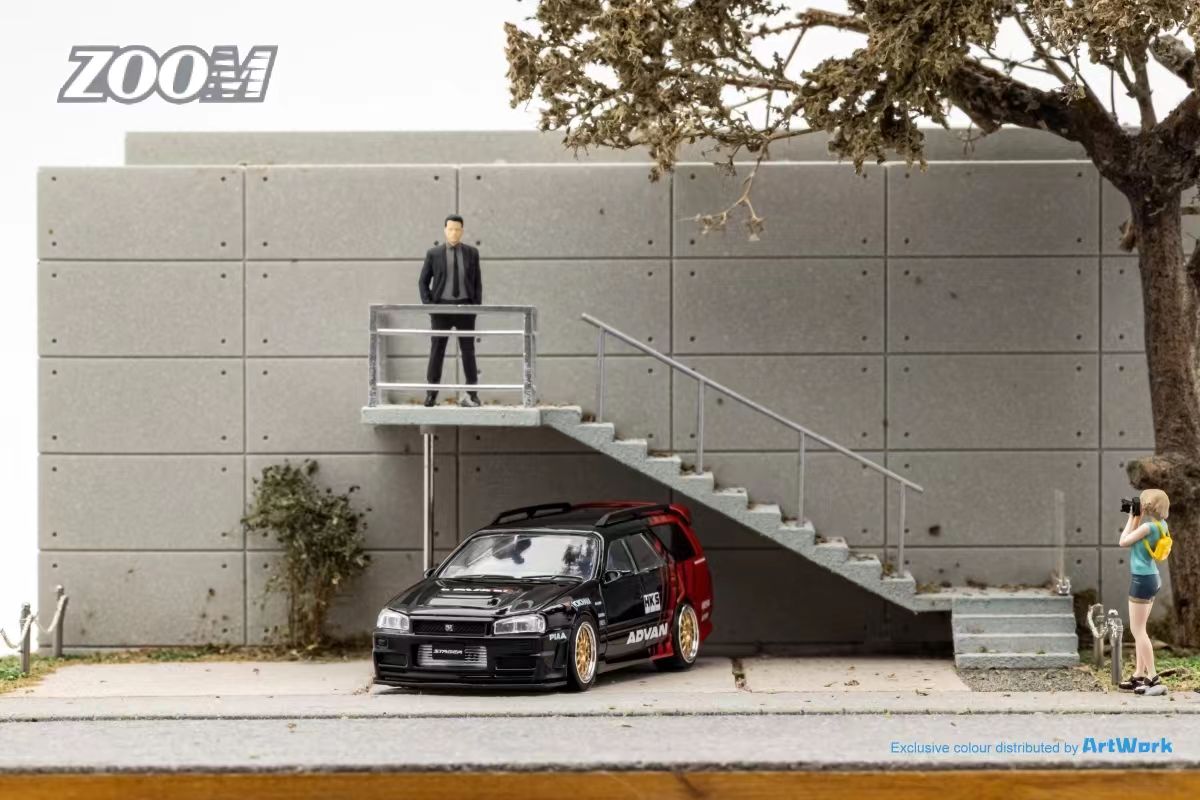 Zoom 1/64 Mine's Nissan Stagea (R34) 260RS Wagon in Advan Livery