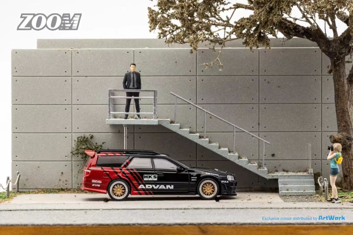 Zoom 1/64 Mine's Nissan Stagea (R34) 260RS Wagon in Advan Livery