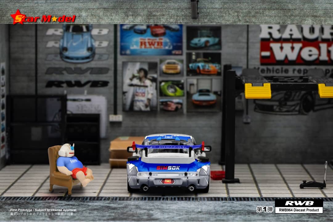 Star Model 1/64 Porsche 911 RWB 964 GT Wing "Exia Gundam"
