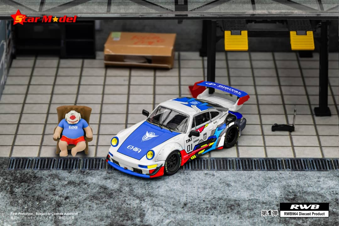 Star Model 1/64 Porsche 911 RWB 964 GT Wing "Exia Gundam"