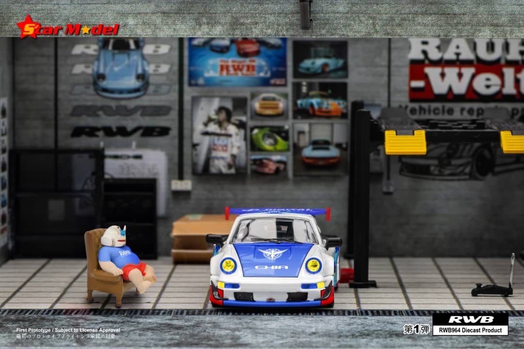 Star Model 1/64 Porsche 911 RWB 964 GT Wing "Exia Gundam"