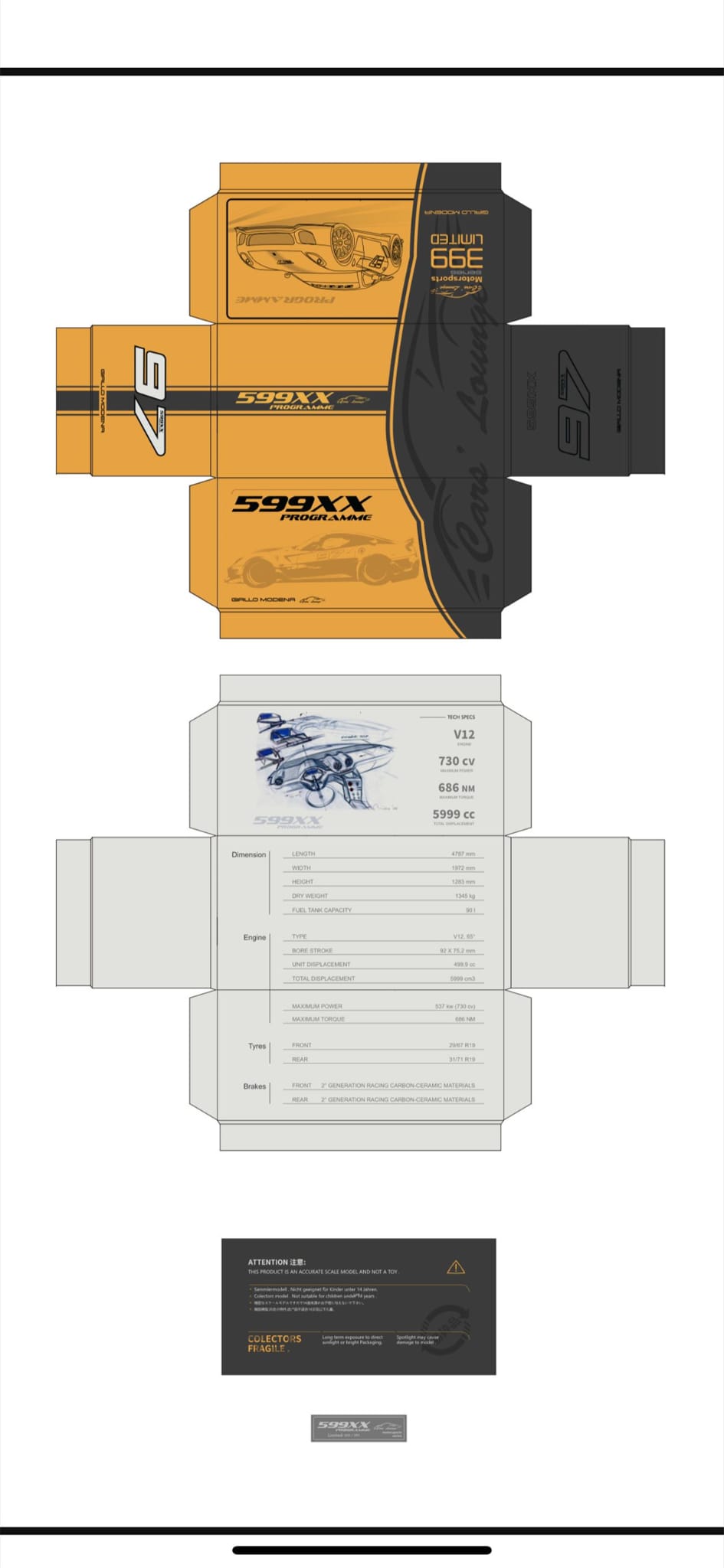 Cars Lounge 1/64 Ferrari 599XX