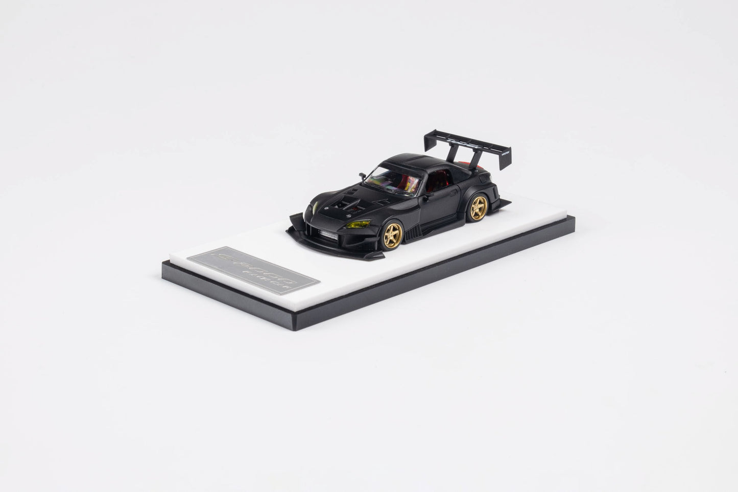 Micro Turbo 1/64 J's Racing Honda S2000 Time Attack Race Car in Matte Black