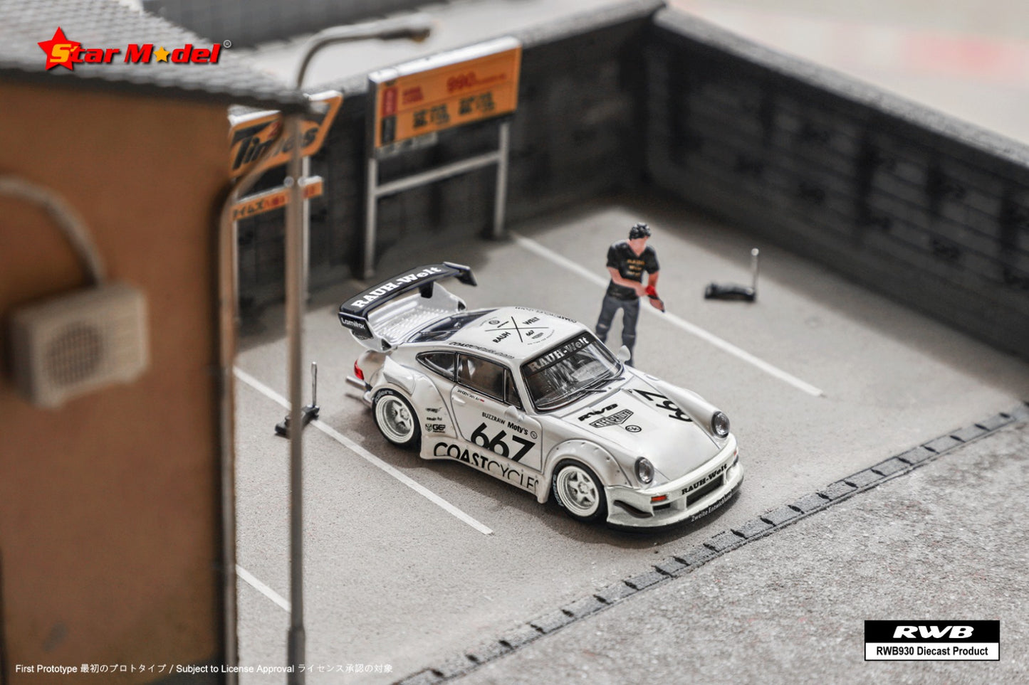 Star Model 1/64 Porsche 911 RWB 930 GT Wing
