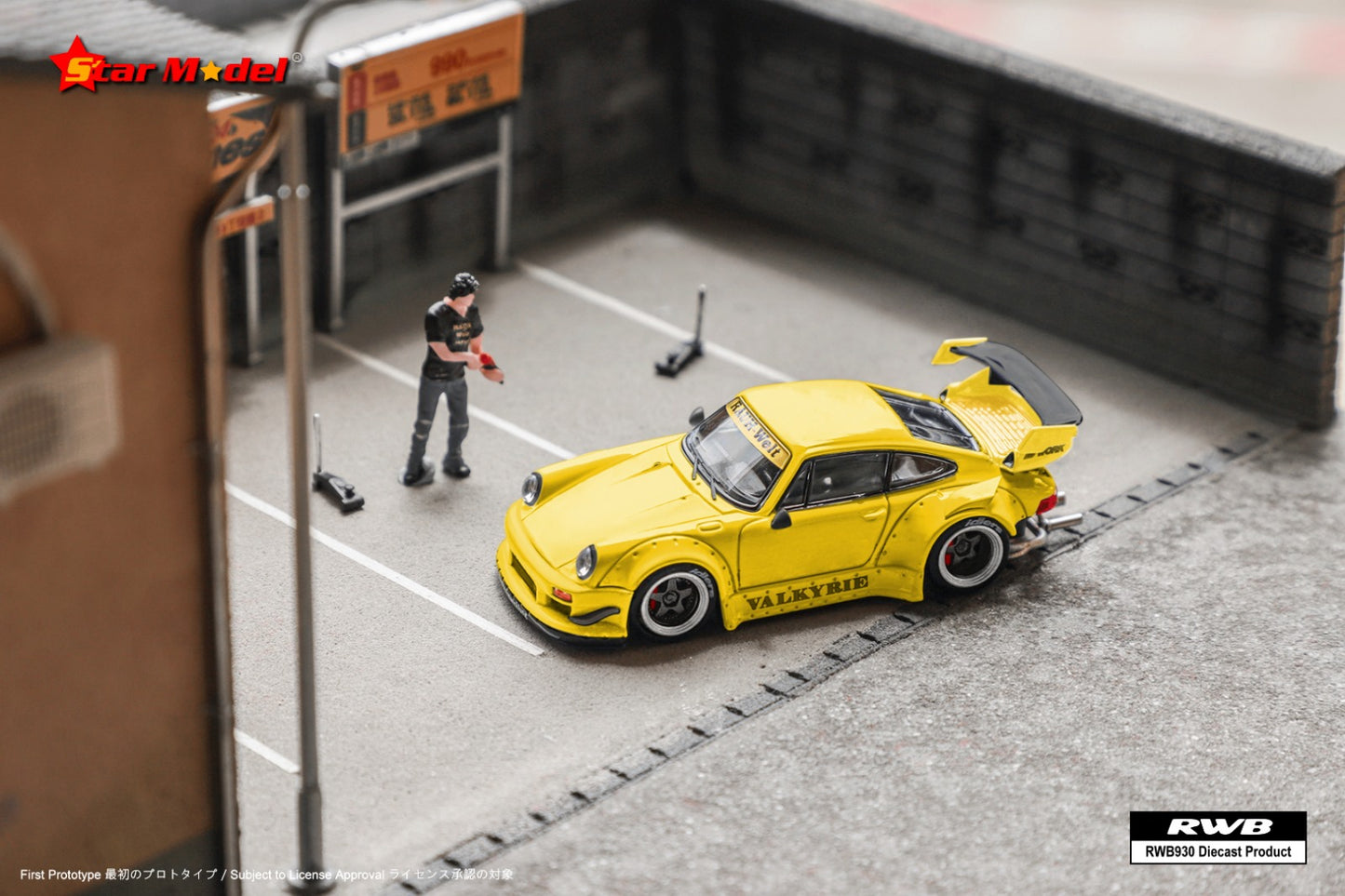 Star Model 1/64 Porsche 911 RWB 930 GT Wing