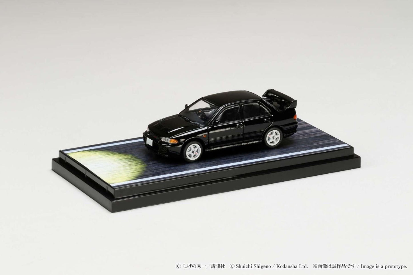 Hobby Japan 1/64 Mitsubishi Lancer RS Evolution Ⅲ - Initial D VS Ryosuke Takahashi with Kyoichi Sudo Figure