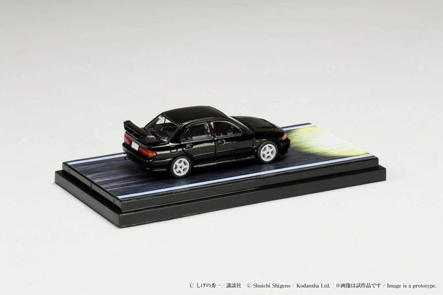 Hobby Japan 1/64 Mitsubishi Lancer RS Evolution Ⅲ - Initial D VS Ryosuke Takahashi with Kyoichi Sudo Figure