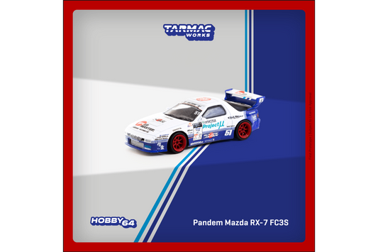 Tarmac Works 1/64 Mazda RX-7 (FC3S) PANDEM in Drift Livery