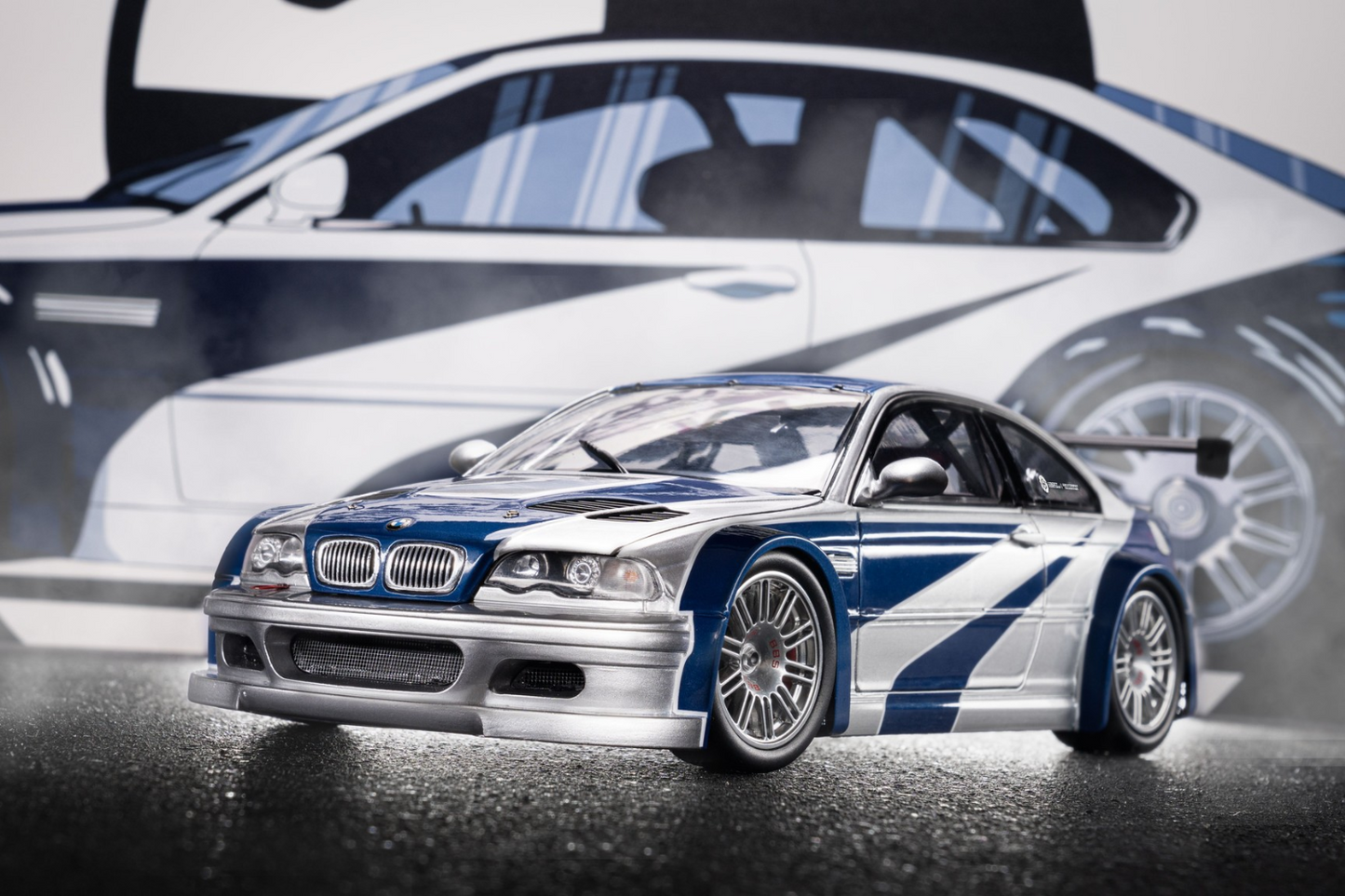 DCN 1/18 BMW M3 (E46) GTR "Need For Speed Most Wanted" Livery
