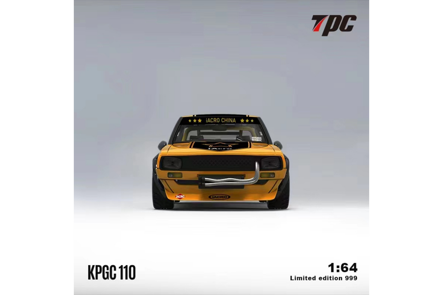 TPC 1/64 Nissan Skyline 2000 GT-R LBWK KPGC110 in Yellow