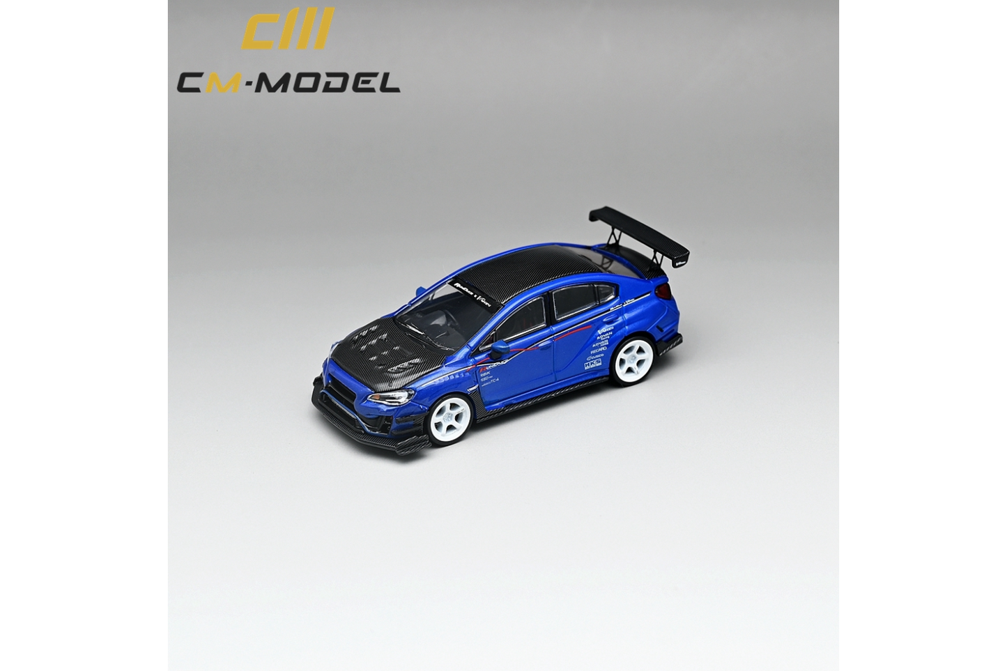 CM Model 1/64 Subaru WRX STI (VAB) Varis Widebody in Blue