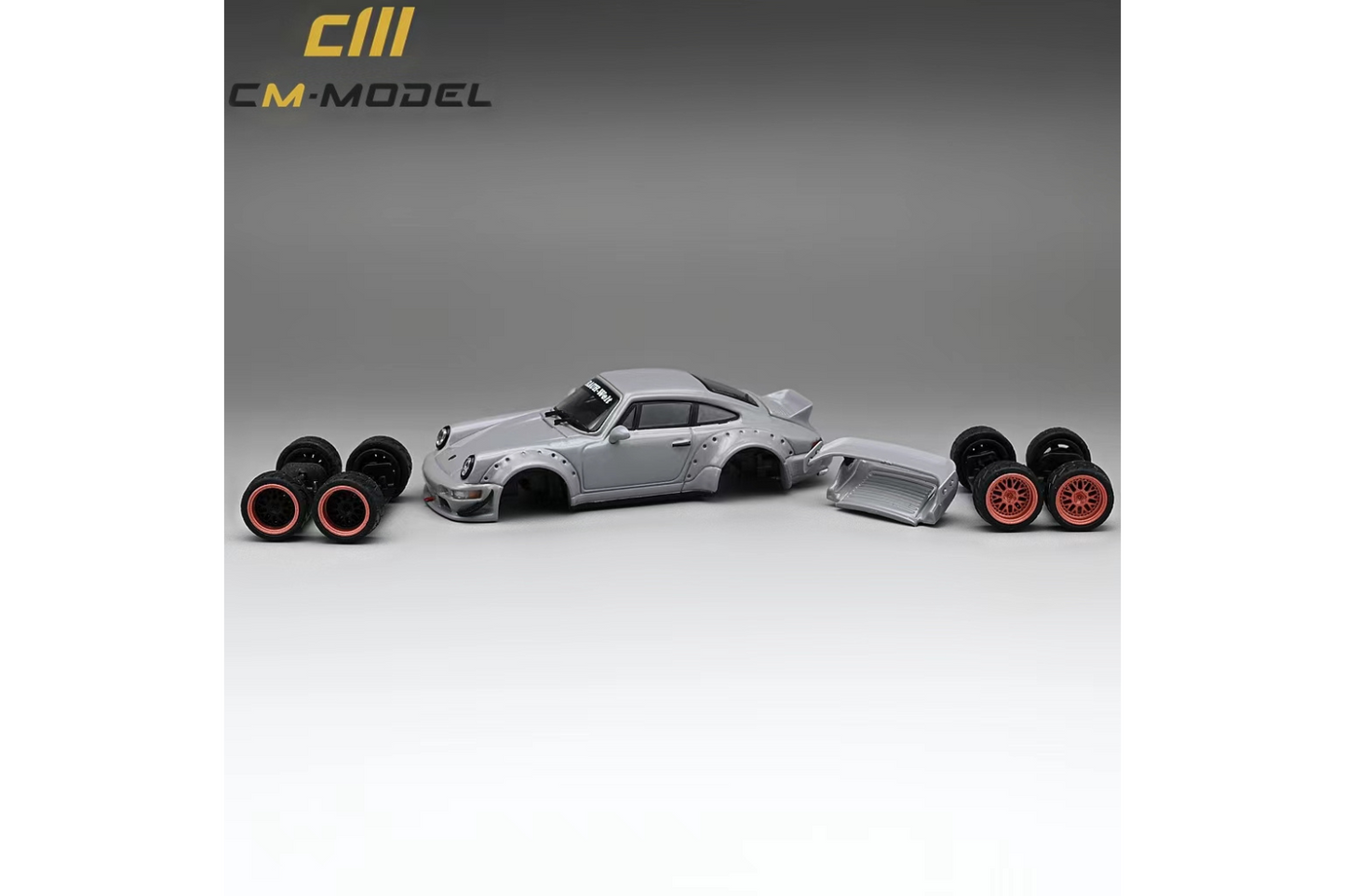 CM Model 1/64 Porsche 911 RWB964 in Nero Gray