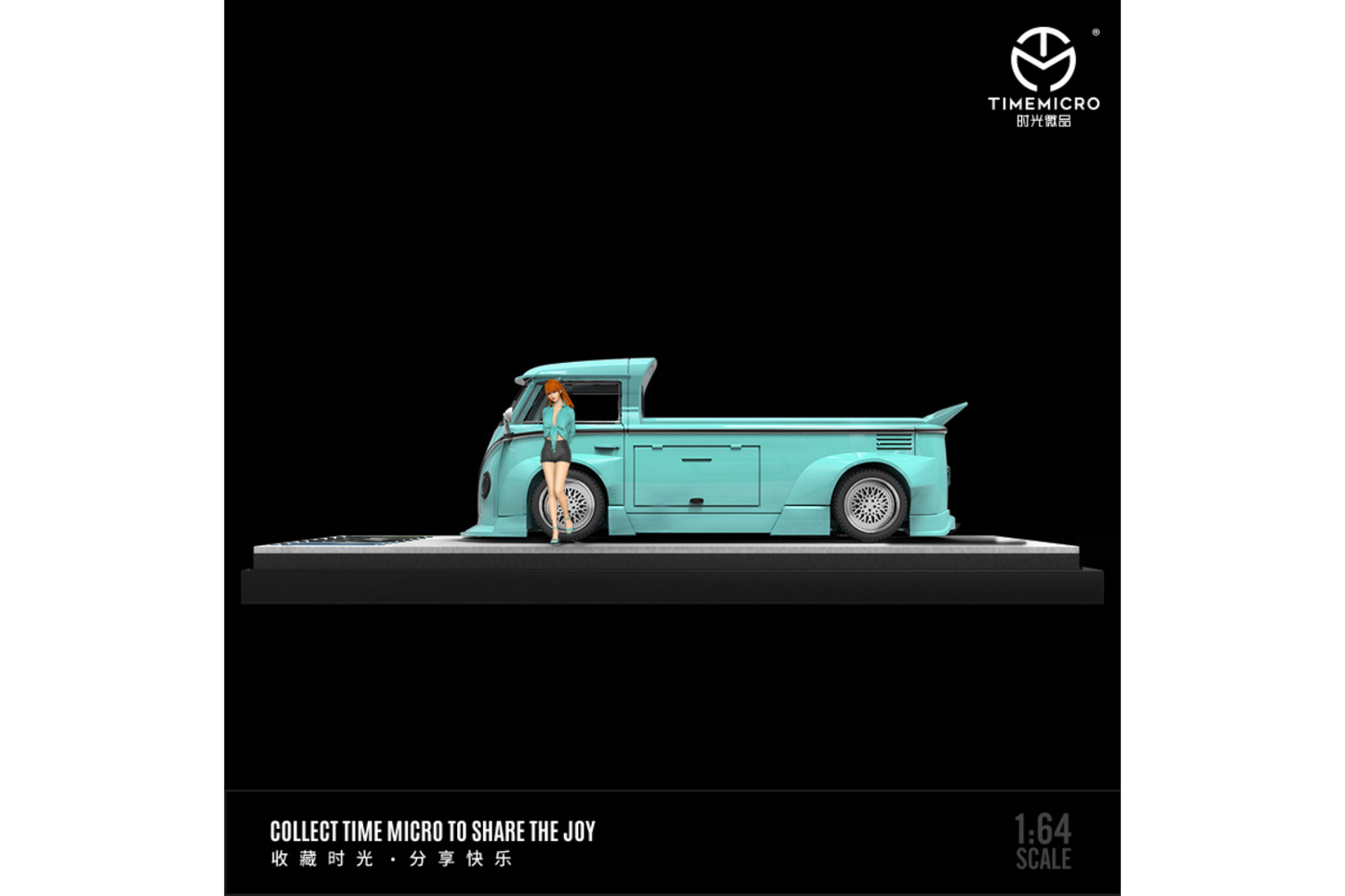 Time Micro 1/64 Volkswagen T1 Truck in Tiffany Blue