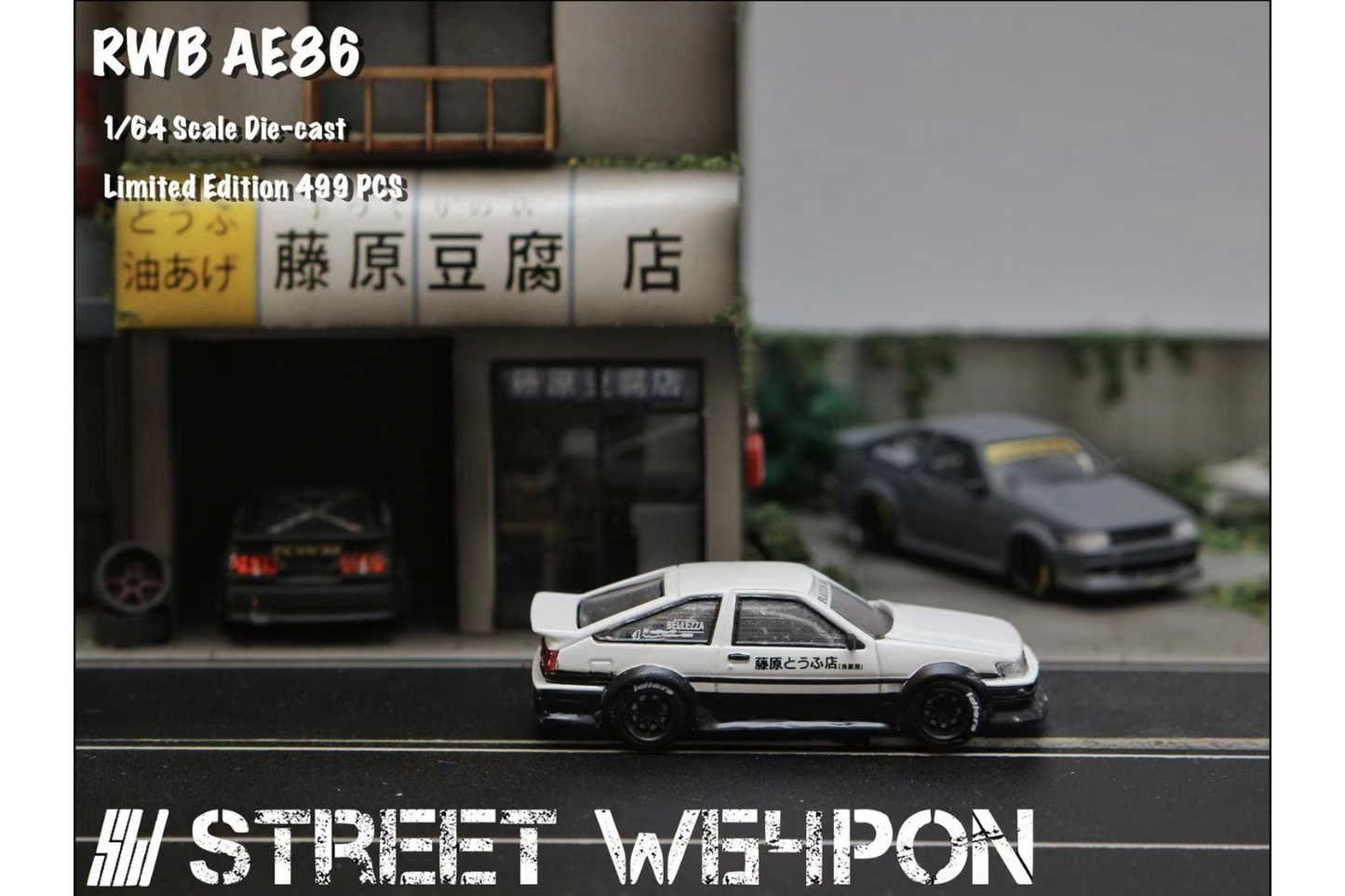 Street Weapon 1/64 RWB Toyota Corolla Levin (AE86) in Initial D Livery