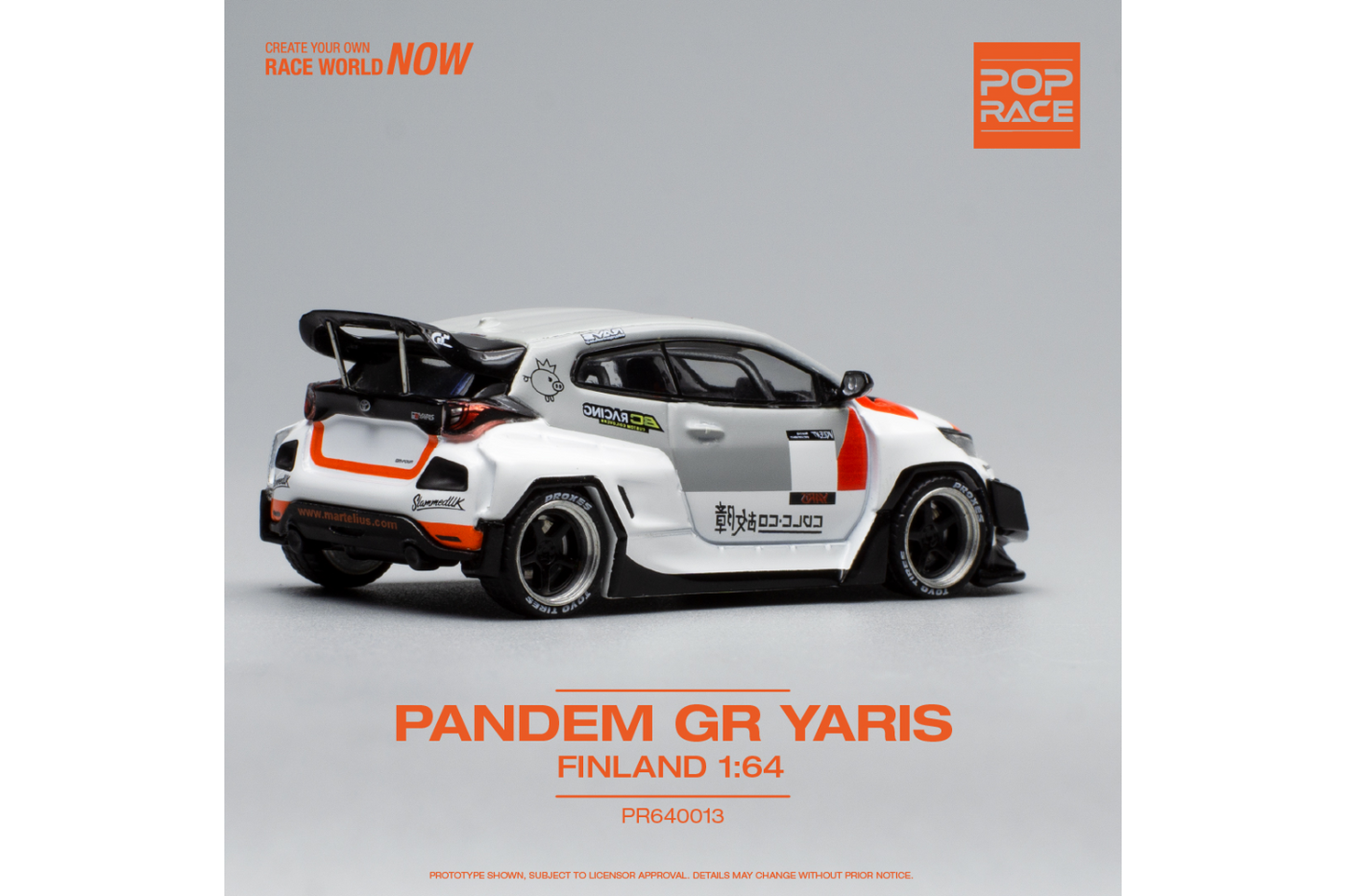 Pop Race 1/64 Rocket Bunny Toyota GR Yaris Pandem Wide Body Finland
