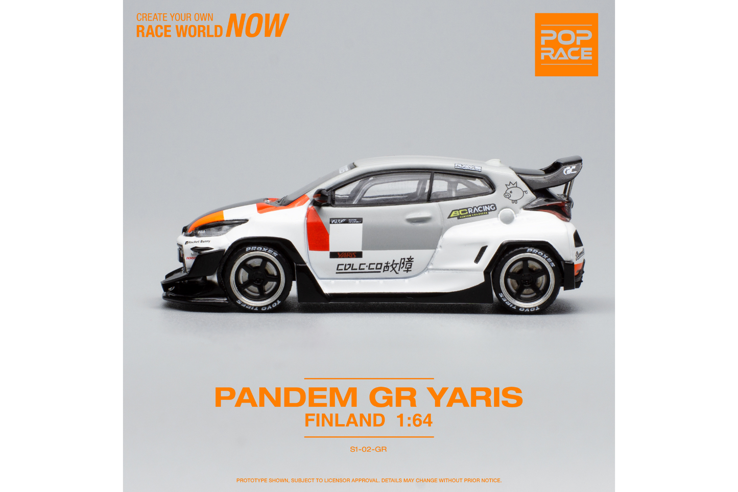 Pop Race 1/64 Rocket Bunny Toyota GR Yaris Pandem Wide Body Finland
