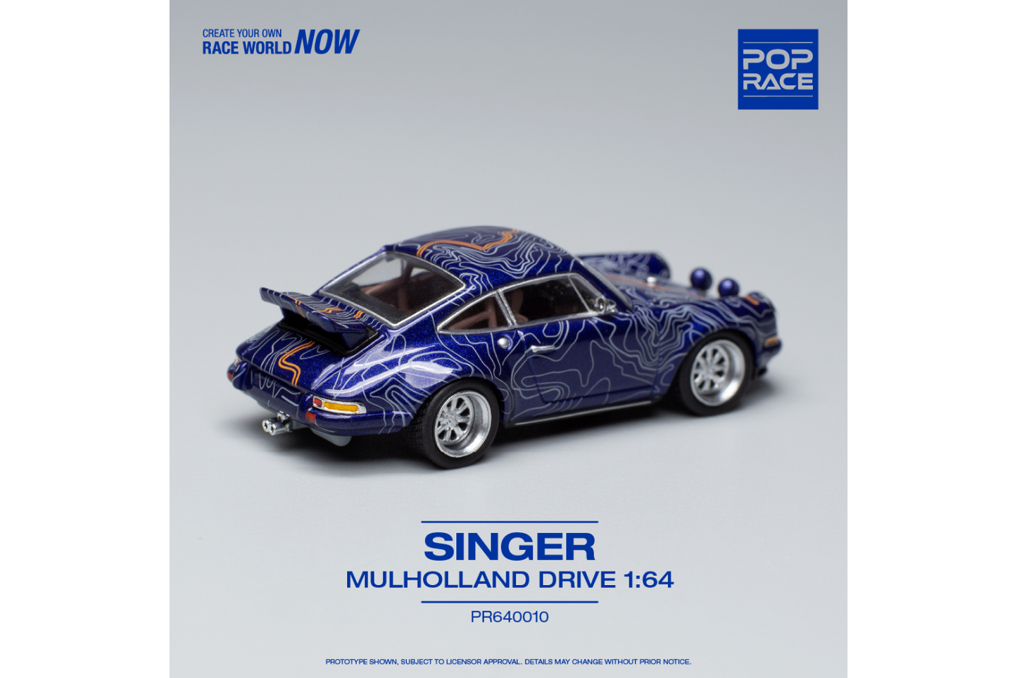 Pop Race 1/64 Singer Porsche 911 (964) Mulholland Drive
