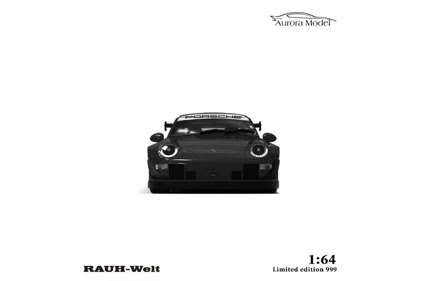 Aurora Model 1/64 Porsche 911 RWB 993 in Full Carbon