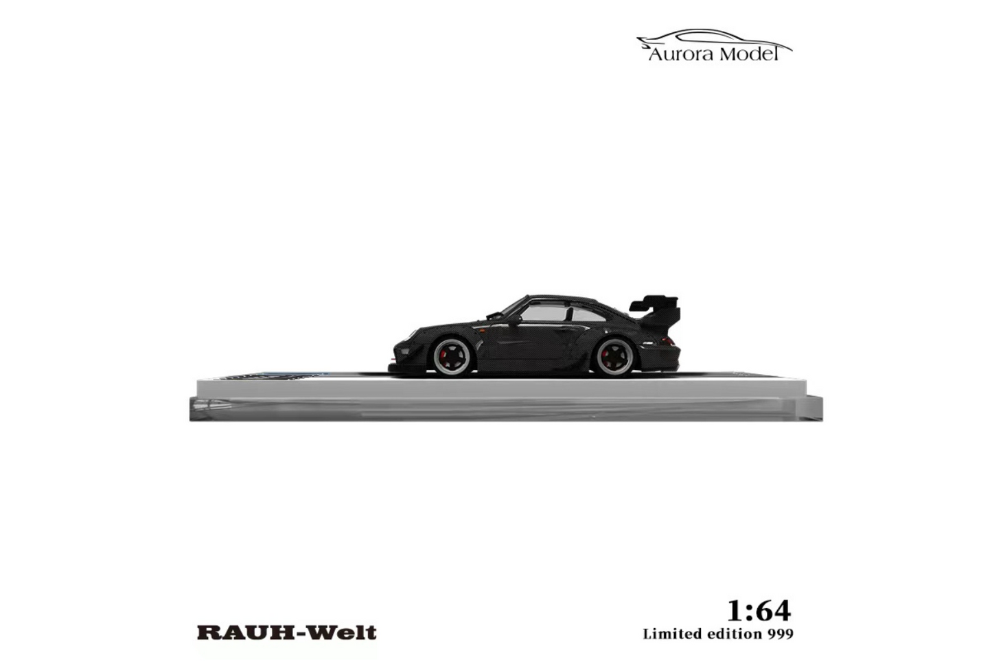 Aurora Model 1/64 Porsche 911 RWB 993 in Full Carbon