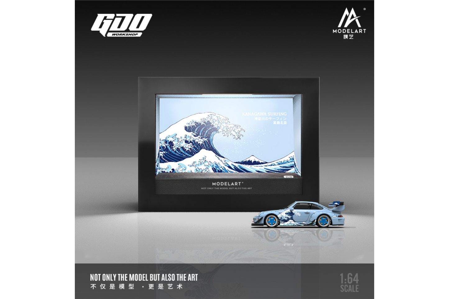 Time Micro x GDO 1/64 Porsche 911 RWB993 in Kanagawa Surfing Livery