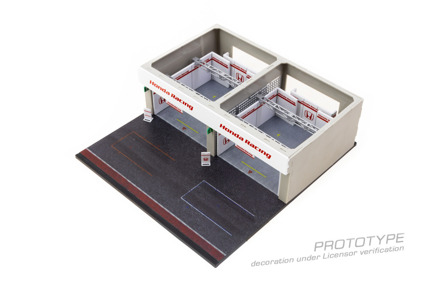 Tarmac Works 1/64 Pit Garage Diorama, Honda Racing