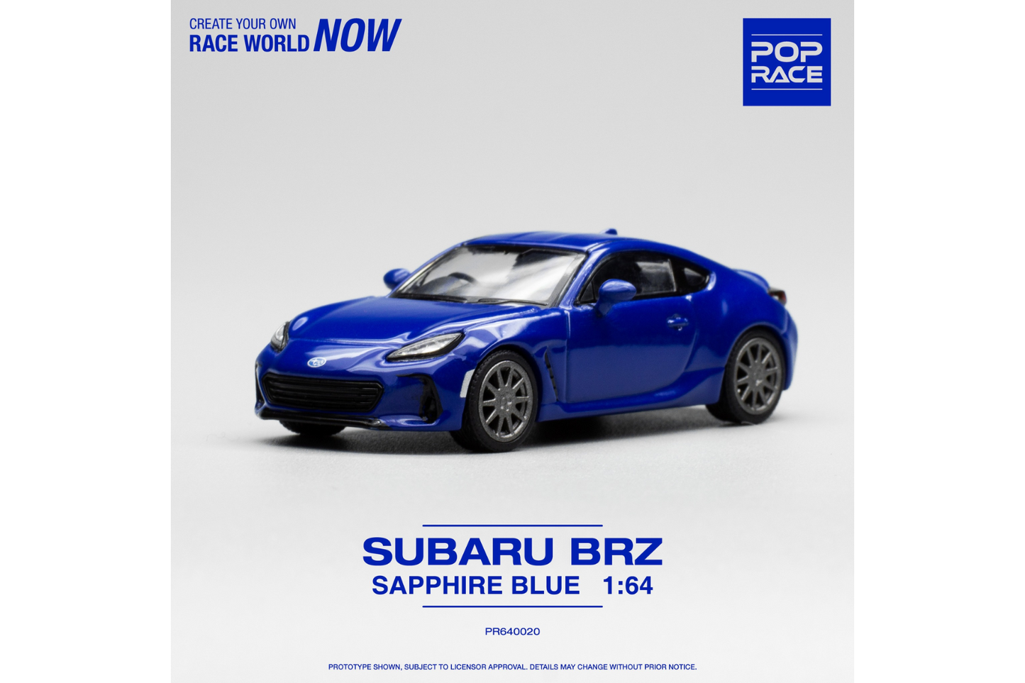 Pop Race 1/64 Rocket Bunny Toyota GR86 in Sapphire Blue