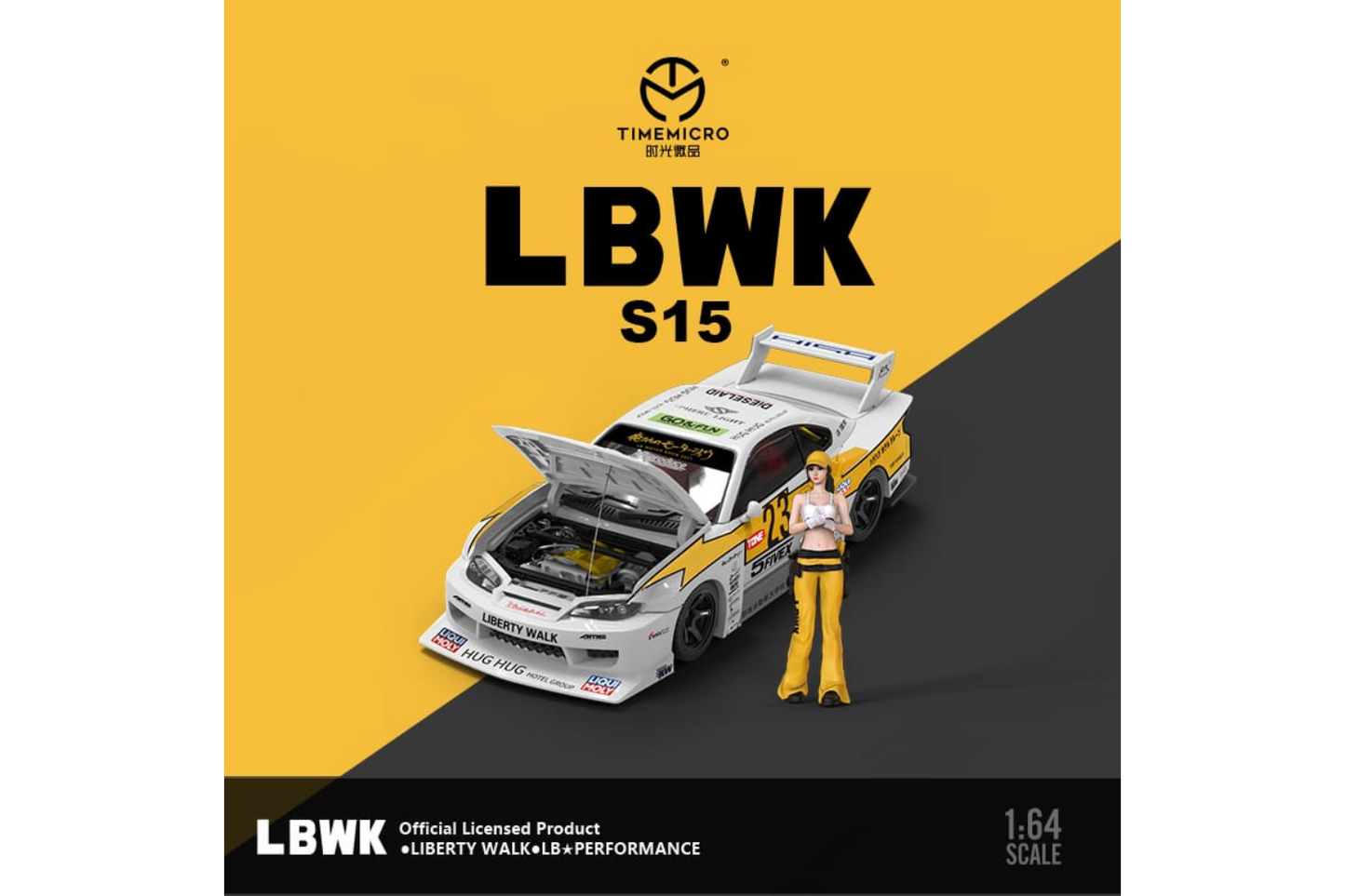 Time Micro 1/64 LB-Super Silhouette Nissan Silvia S15 #23 2021 Formula Drift Japan