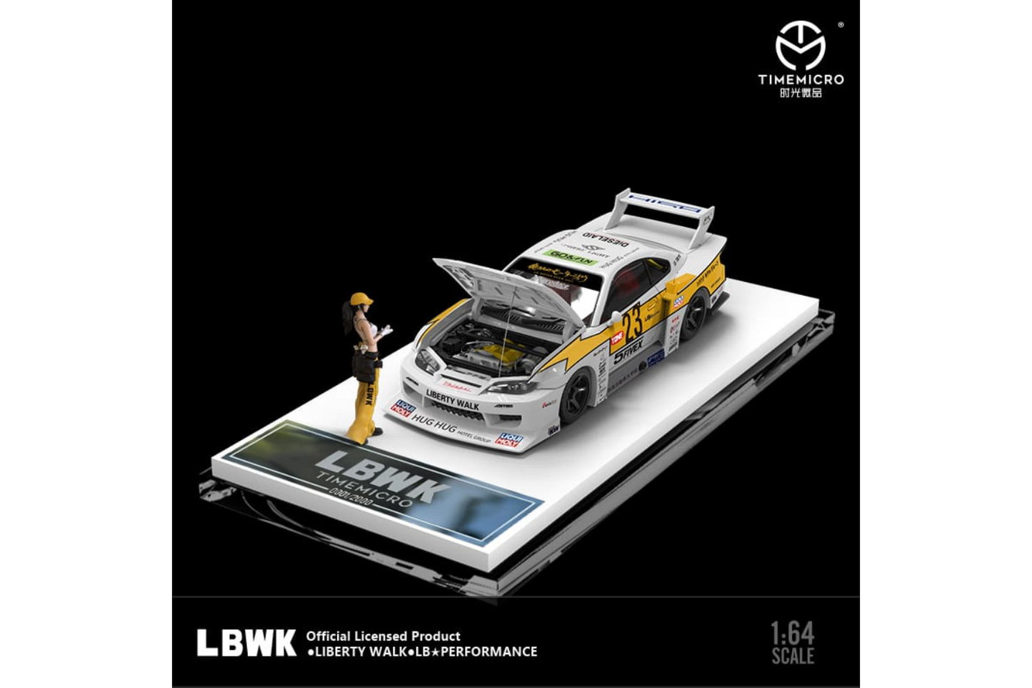 Time Micro 1/64 LB-Super Silhouette Nissan Silvia S15 #23 2021 Formula Drift Japan